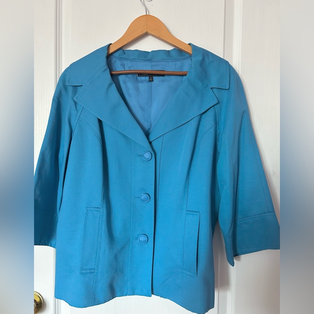 Anne Klein Size 16  Blazer with Notched Lapel and Three-Quarter Sleeves